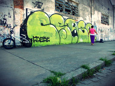 Graffiti Bombing - Photo by Crose
