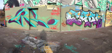 Graffiti Wall in Leipzig - Photo by CryptOS - Siro, Cras, Leipzig (2014)