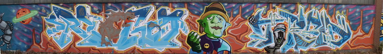 Graffiti Wall in Leverkusen - Photo by Cuba64 (2012)