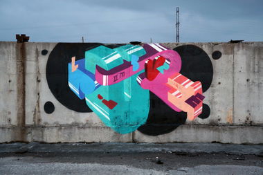 Graffiti Wall in Russia - Photo by Curvalibre - Curva, Libre, 2Mcrew (2014)