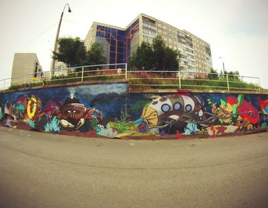 Graffiti Wall in Murmansk - Photo by Curvalibre - kerek, curva, libre (2013)