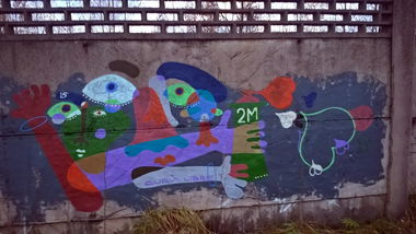 Graffiti Wall in Колпино - Photo by Curvalibre - curvalibre, character, streetart (2015)
