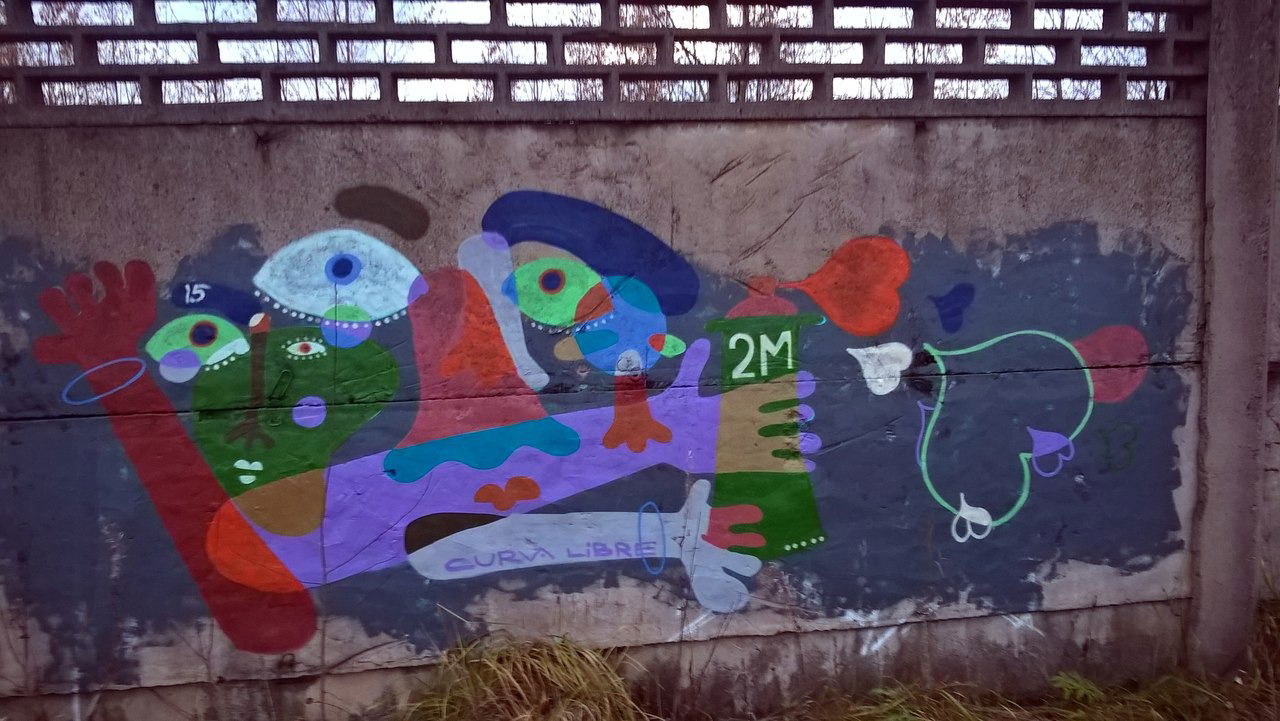 Graffiti Wall in Колпино - Photo by Curvalibre - curvalibre, character, streetart (2015)