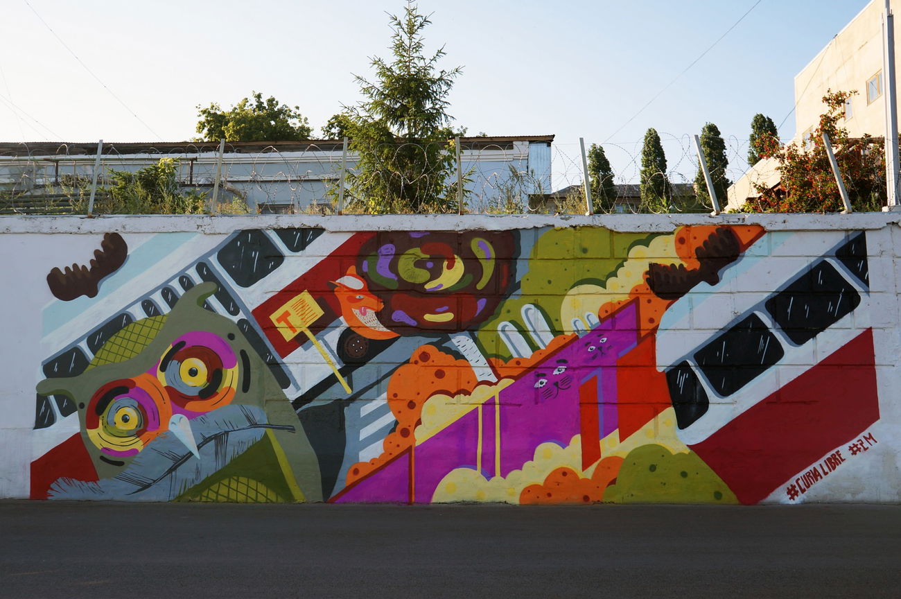 Graffiti Wall in Саратов - Photo by Curvalibre - curvalibre, 2M, character (2015)