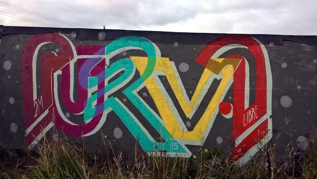 Graffiti Wall in Пушкин - Photo by Curvalibre - curvalibre, letters, graffiti (2015)
