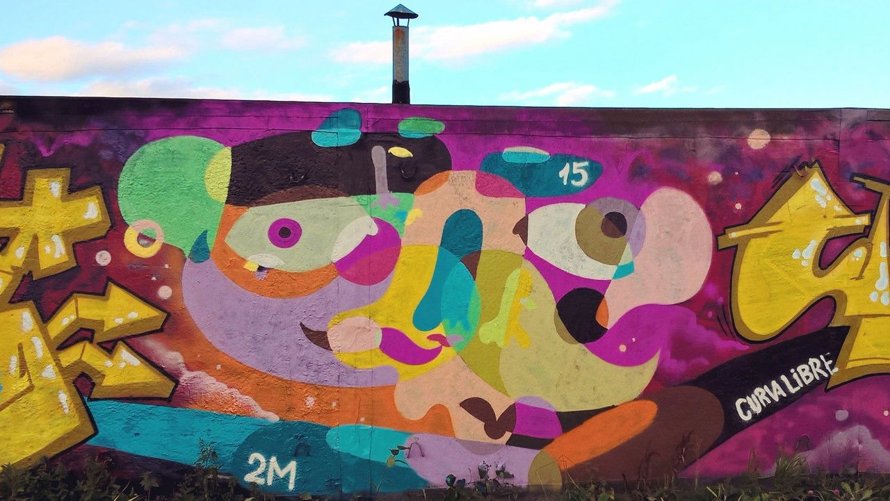 Graffiti Wall in Муниципальный Округ № 65 - Photo by Curvalibre - curvalibre, character, streetart (2015)
