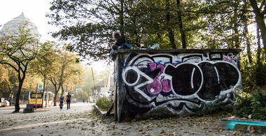 Graffiti Bombing - Photo by D - op, stop