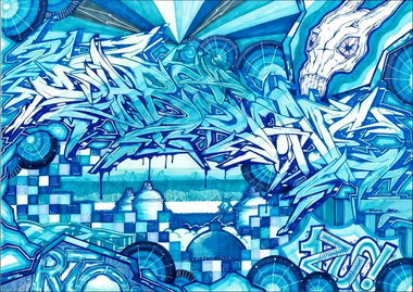 Graffiti Sketch in Berlin - Photo by DABSONE - Dabs, Down, Rto (2015)