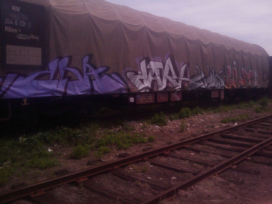 Graffiti Train in Sabac - Photo by DART030 - dna, dart, kzs