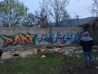 Graffiti Wall in Skopje - Photo by DART030 - dart, hrom, dna (2016)