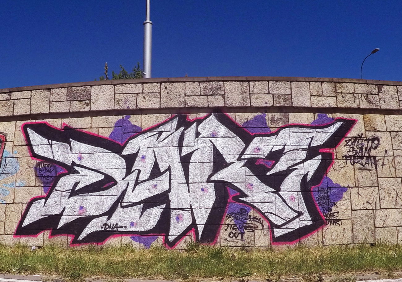 Graffiti Bombing in Skopje - Photo by DART030 - chrome, dart, dna (2017)