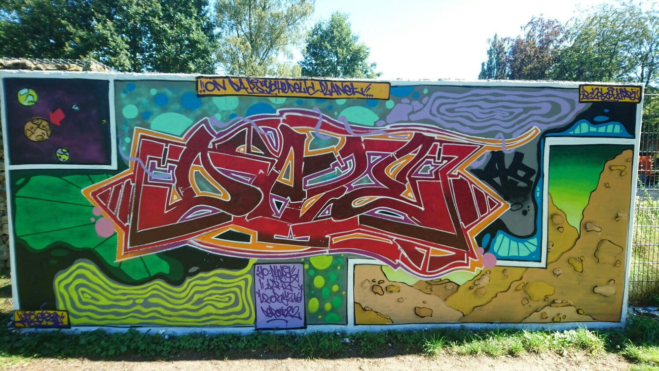 Graffiti Wall - Photo by DAZE95 - Emsdetten, Skatepark, Fame (2016)