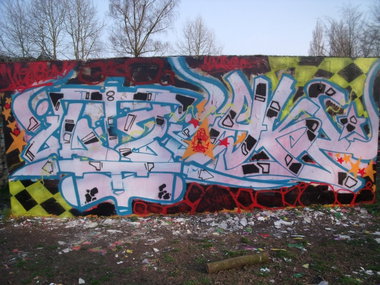 Graffiti Wall - Photo by DAZE95 - Emsdetten, Fame, Skaterpark (2015)