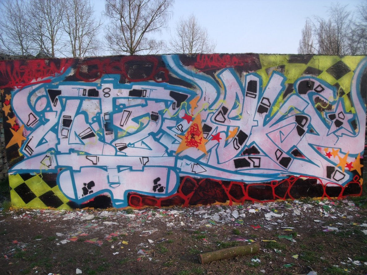 Graffiti Wall - Photo by DAZE95 - Emsdetten, Fame, Skaterpark (2015)