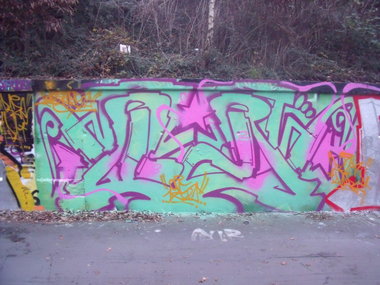 Graffiti Wall - Photo by DAZE95 - Münster, Titus, Fame (2014)