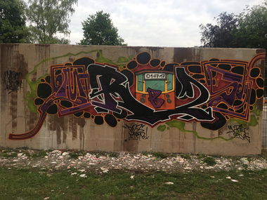 Graffiti Wall - Photo by DAZE95 - Emsdetten, Skatepark, Hall (2017)