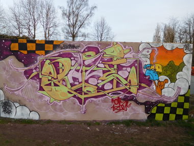 Graffiti Wall - Photo by DAZE95 - Emsdetten, Skatepark, Fame (2017)