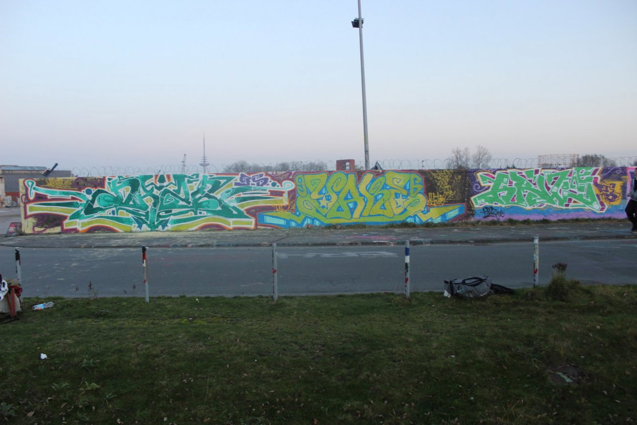 Graffiti Wall - Photo by DAZE95 - Münster, Hawerkamp, Fame (2014)