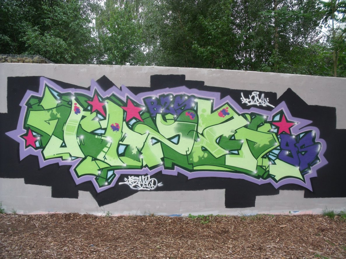 Graffiti Wall - Photo by DAZE95 - Emsdetten, Fame, Skaterpark (2012)