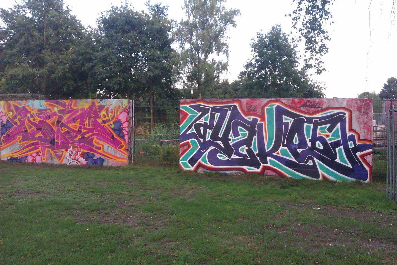 Graffiti Wall - Photo by DAZE95 - Emsdetten, Skaterpark, Fame (2015)