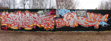 Graffiti Wall - Photo by DAZE95 - Emsdetten, Skaterpark, Fame (2013)