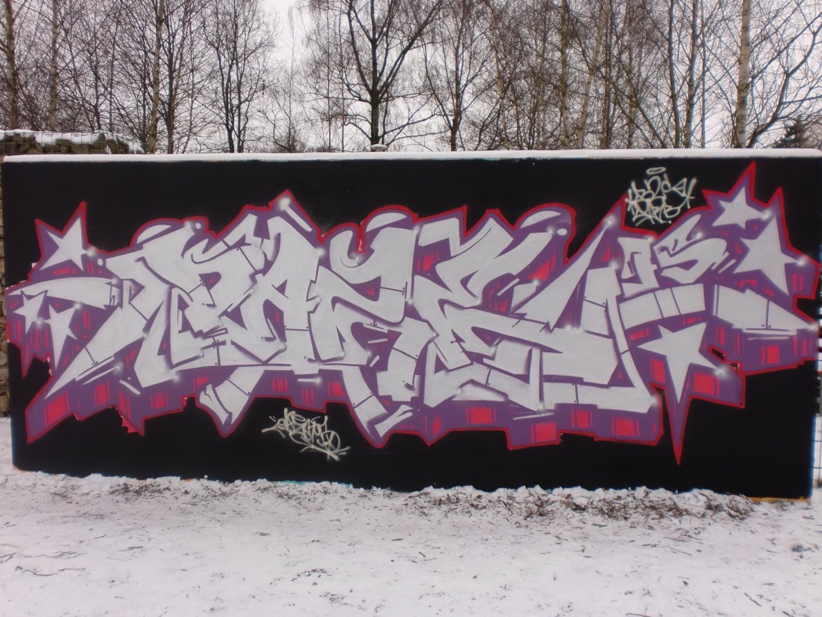 Graffiti Wall - Photo by DAZE95 - Emsdetten, Skaterpark, Fame (2013)