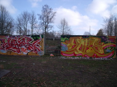 Graffiti Wall - Photo by DAZE95 - Emsdetten, Skatepark, Fame (2015)