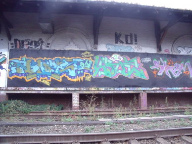 Graffiti Wall - Photo by DAZE95 - Emsdetten, Fame, Trainline (2012)