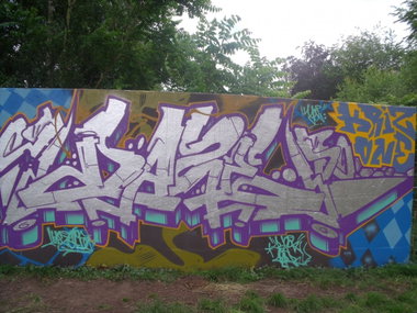 Graffiti Wall - Photo by DAZE95 - Emsdetten, Skaterpark, Fame (2014)