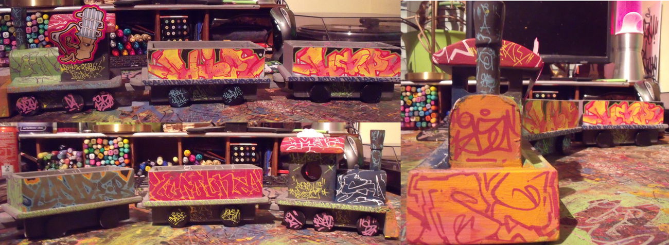 Graffiti Train - Photo by DAZE95 - Sketch, Train, DAZE (2015)