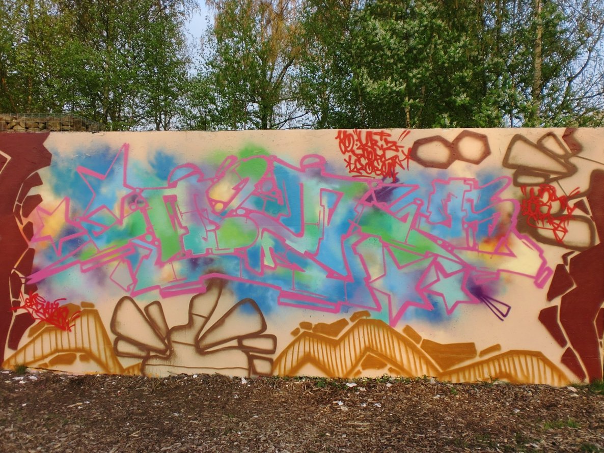 Graffiti Wall - Photo by DAZE95 - Emsdetten, Skaterpark, Fame (2013)