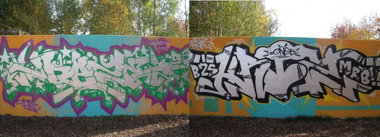 Graffiti Wall - Photo by DAZE95 - Emsdetten, Fame, Skaterpark (2012)