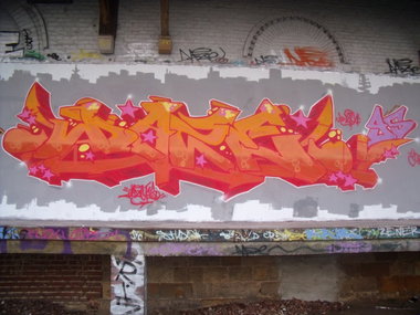 Graffiti Wall - Photo by DAZE95 - Emsdetten, Fame, Trainline (2012)