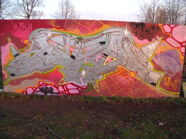 Graffiti Wall - Photo by DAZE95 - Emsdetten, Skatepark, Fame (2016)