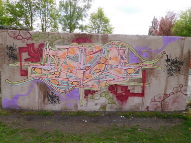 Graffiti Wall - Photo by DAZE95 - Emsdetten, Skatepark, Hall (2017)