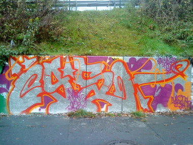 Graffiti Wall - Photo by DAZE95 - Münster, Titus, Fame (2014)