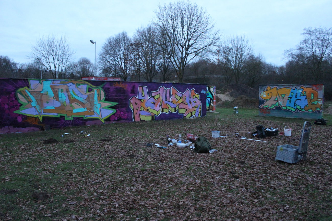 Graffiti Wall - Photo by DAZE95 - Ibbenbüren, Skaterpark, Fame (2016)