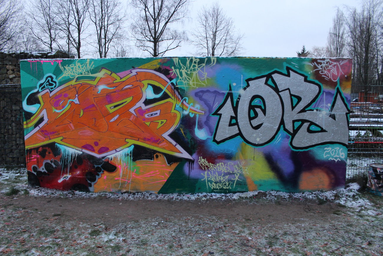 Graffiti Wall - Photo by DAZE95 - Emsdetten, Skaterpark, Fame (2016)