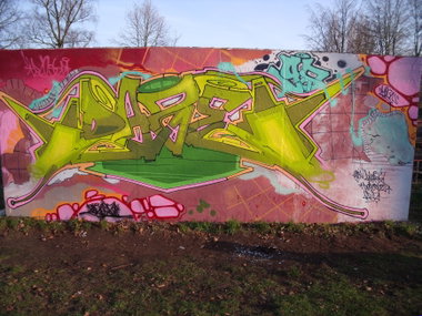 Graffiti Wall - Photo by DAZE95 - Emsdetten, Skatepark, Fame (2016)