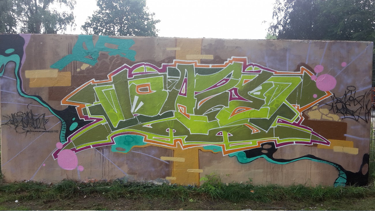 Graffiti Wall - Photo by DAZE95 - Emsdetten, Skaterpark, DAZE (2016)