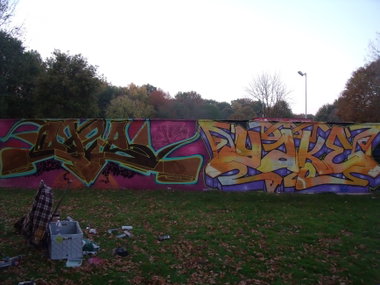 Graffiti Wall - Photo by DAZE95 - Ibbenbüren, Skaterpark, Fame (2015)
