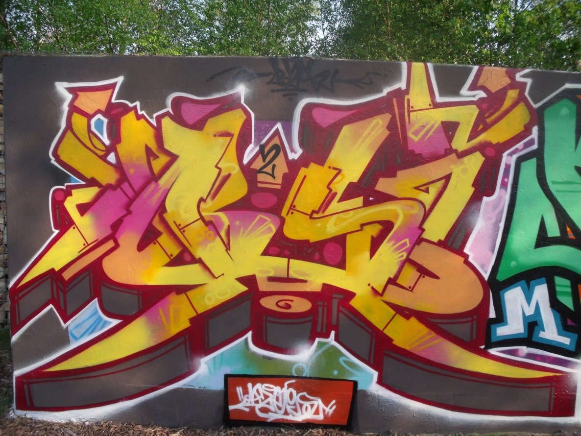 Graffiti Wall - Photo by DAZE95 - Emsdetten, Skaterpark, Fame (2014)
