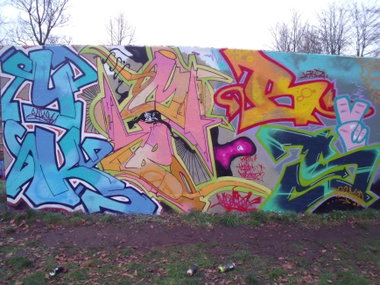 Graffiti Wall - Photo by DAZE95 - Emsdetten.Skaterpark, Fame, DAZE (2015)