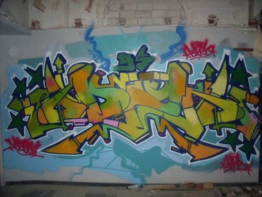 Graffiti Wall - Photo by DAZE95 - Emsdetten, Fame, Trainline (2012)