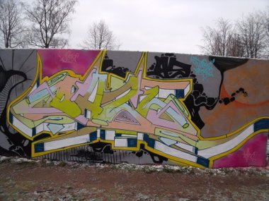 Graffiti Wall - Photo by DAZE95 - Emsdetten, Skaterpark, Fame (2016)