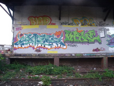 Graffiti Wall - Photo by DAZE95 - Emsdetten, Fame, Trainline (2012)