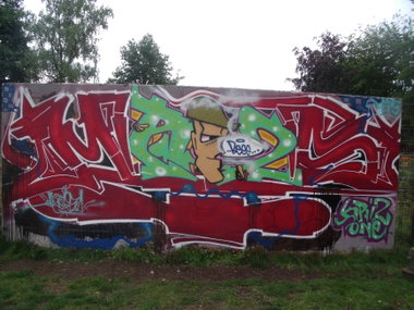 Graffiti Wall - Photo by DAZE95 - Emsdetten, Fame, Skaterpark (2015)