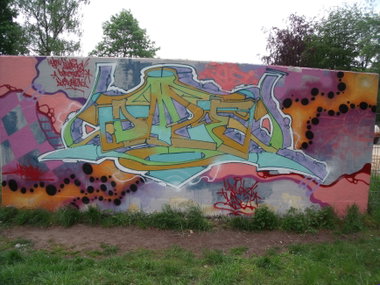 Graffiti Wall - Photo by DAZE95 - Emsdetten, Skatepark, Fame (2016)