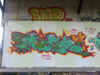 Graffiti Wall - Photo by DAZE95 - Emsdetten, Fame, Trainline (2012)