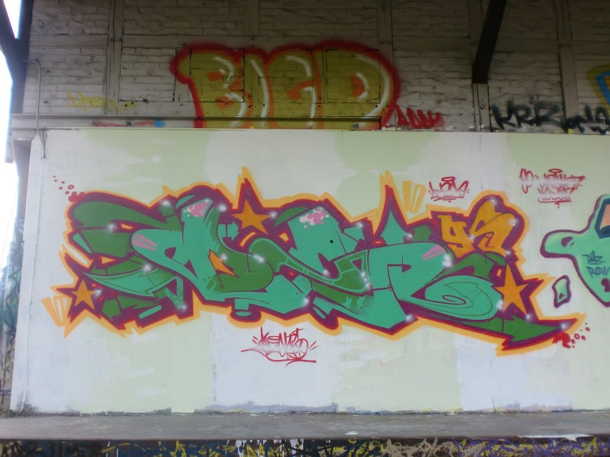 Graffiti Wall - Photo by DAZE95 - Emsdetten, Fame, Trainline (2012)